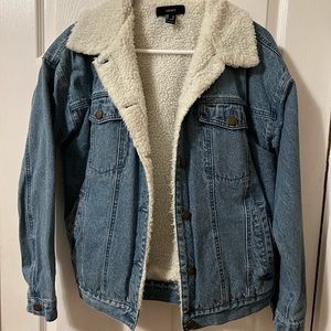 Forever 21 sherpa Jean Jacket